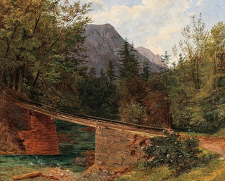 Josef Feid - The Bridge by the Rettenbach Mill in Bad Ischl.webp
