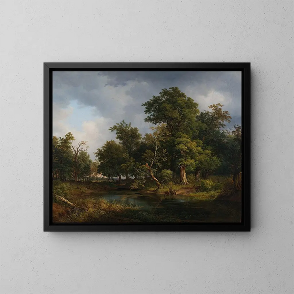 Paesaggio boschivo - Josef Feid — quadro incorniciato alla parete