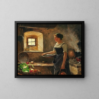 Josef Kinzel - A Rustic Kitchen.webp