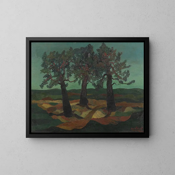 Baumgruppe - Josef Scharl — gerahmtes Bild an der Wand