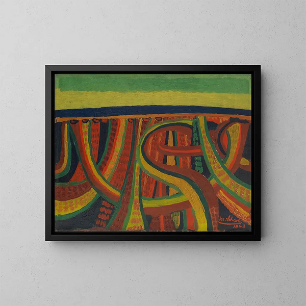 Erde gequält - Josef Scharl — gerahmtes Bild an der Wand