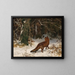 Begegnung im Winter - Josef Schmitzberger — gerahmtes Bild an der Wand