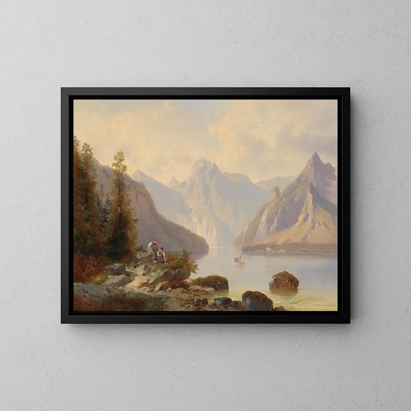 Blick auf den Königsee - Josef Thoma — gerahmtes Bild an der Wand