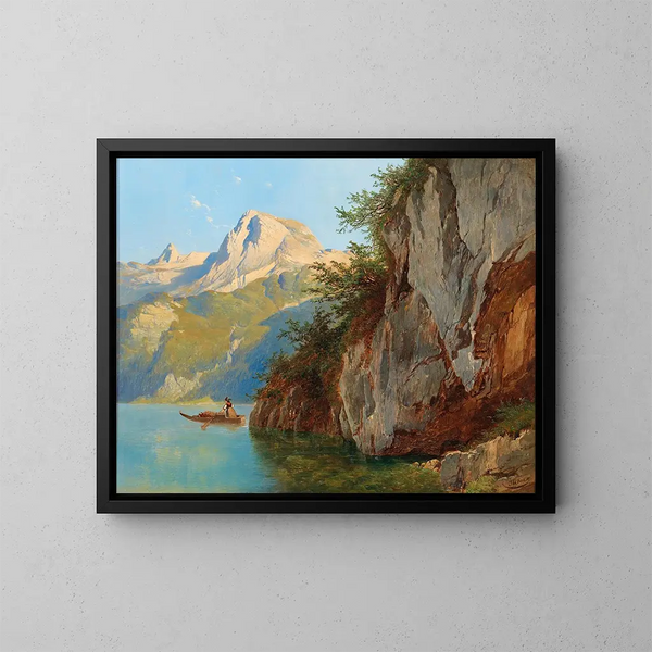 Vue depuis le Pfaffengfll - Josef Thoma — gerahmtes Bild an der Wand