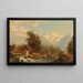 Mulino sul ruscello di montagna - Josef Thoma — quadro incorniciato alla parete