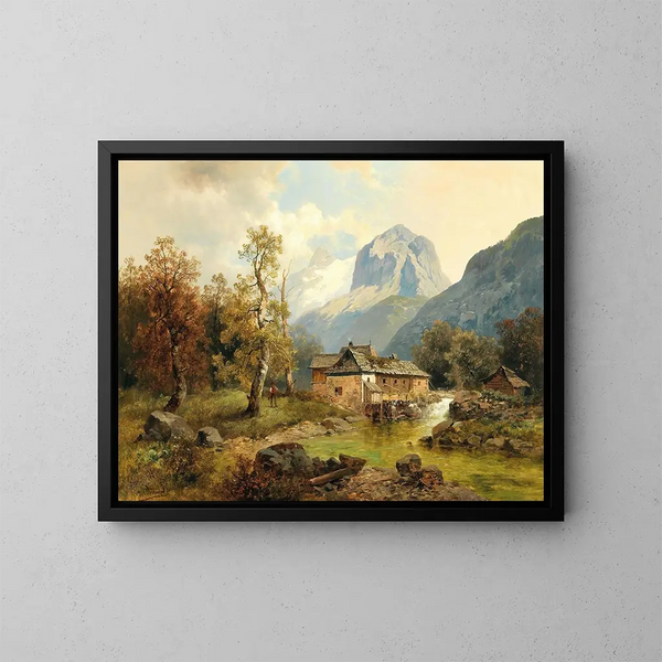 Motiv des Tirols - Josef Thoma — gerahmtes Bild an der Wand