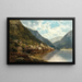 View of Hallstatt - Josef Thoma — framed artwork on a wall