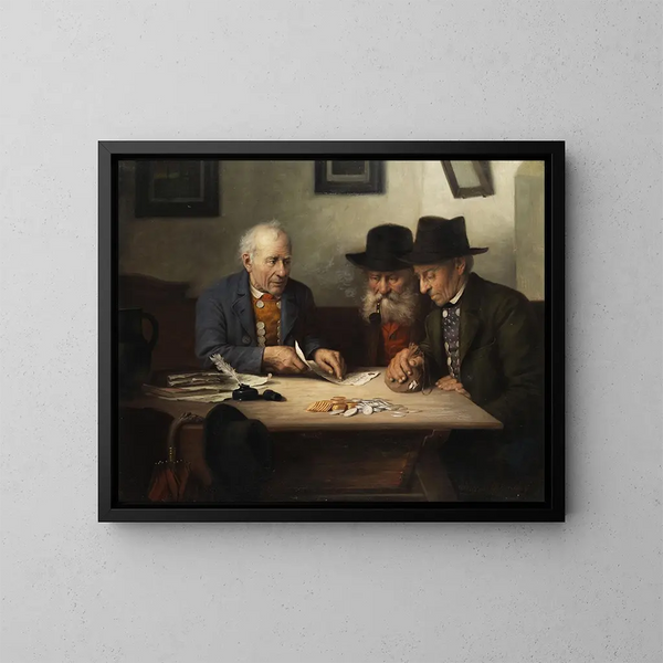 Das Règlement de comptes - Josef Wagner-Höhenberg — gerahmtes Bild an der Wand