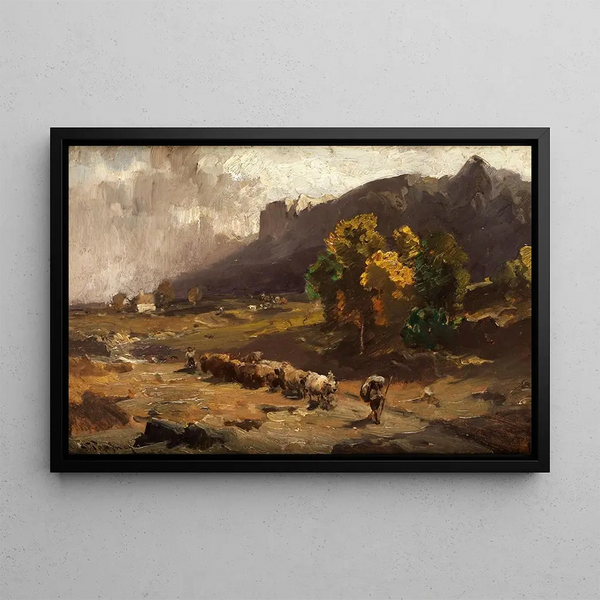 Josef Wopfner - Cattle drive at Bolzano.webp