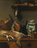 Stillleben mit Ziege, Kupfervasen, Talavera- und Chichicuilotes- Vase - Josefa San Román — Ansicht des Kunstwerks
