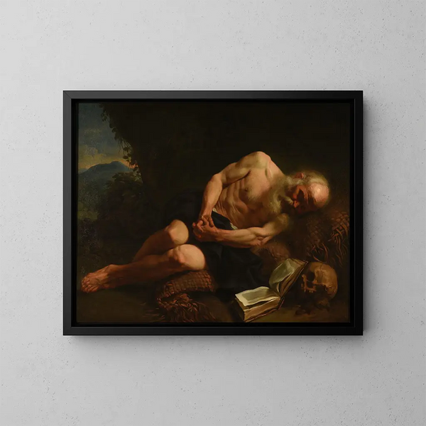 Saint Jérôme - Joseph Marie Vien — gerahmtes Bild an der Wand