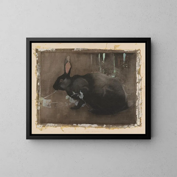Ein schwarzer Hase - Joseph Crawhall — gerahmtes Bild an der Wand