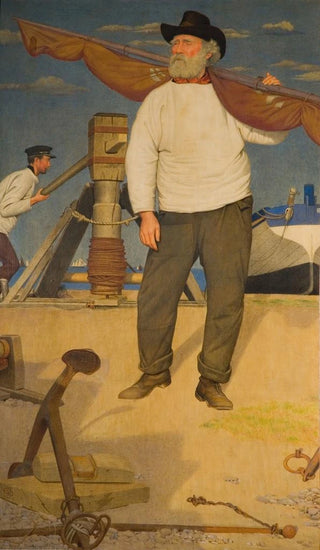 Joseph Edward Southall - Fisherman Carrying a Sail.webp
