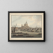 Ansicht der Blackfriars-Brücke und der St.-Pauls-Kathedrale - Joseph Farington — gerahmtes Bild an der Wand