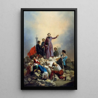 Joseph Felon - Monseigneur Affre sur la barricade faubourg SaintAntoine actuels 11me et 12me arrondissements le 26 juin 1848.webp