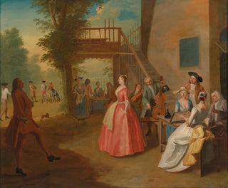 Ein tanzendes Paar bei einem Open-Air-Musikfest - Joseph Francis Nollekens — Ansicht des Kunstwerks