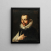 Portrait eines unbekannten Gentlemans - Joseph Heintz der Ältere — gerahmtes Bild an der Wand