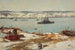 Rivière Hudson e navi da guerra USS Connecticut - Joseph Henry Sharp — vista dell’opera