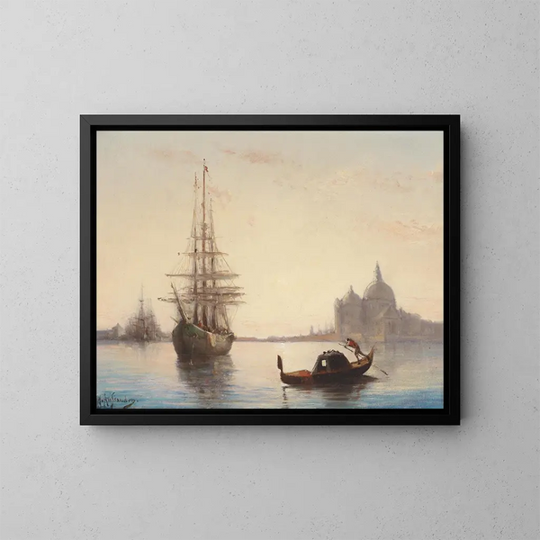 Venedig - Joseph Hippolyte Aussandon — gerahmtes Bild an der Wand