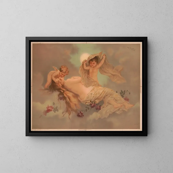 Traum der Liebe - Joseph Hoover — gerahmtes Bild an der Wand