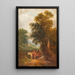 Landschaft mit Personen, die sich ausruhen - Joseph Horlor — gerahmtes Bild an der Wand