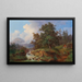 Paesaggio montano con escursionisti - Joseph Jonas — quadro incorniciato alla parete