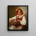 La fille aux fleurs - Joseph Lavos — gerahmtes Bild an der Wand