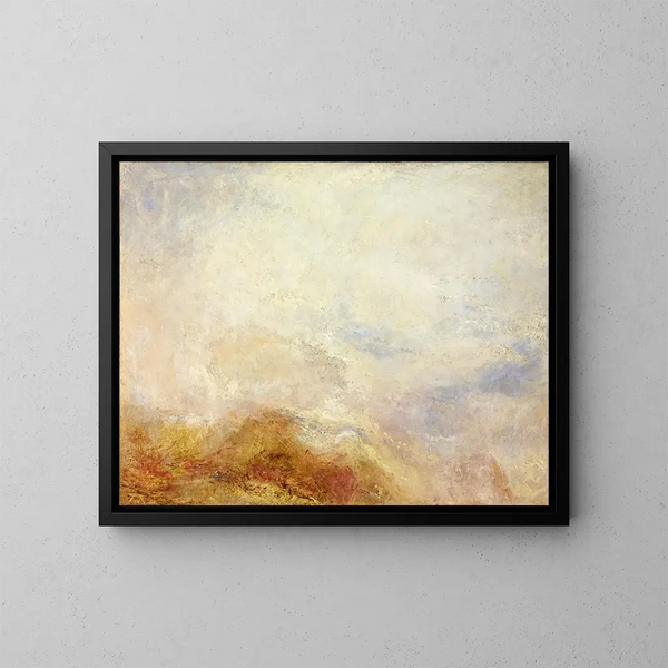 Eine Bergszene im Aostatal - Joseph Mallord William Turner — gerahmtes Bild an der Wand