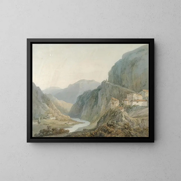 Aufstieg zur Terni-Kaskade - Joseph Mallord William Turner — gerahmtes Bild an der Wand