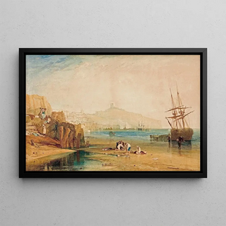 Joseph Mallord William Turner - Scarborough town and castle morning boys catching crabs.webp