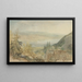 View of Farnley Hall in Yorkshire - Joseph Mallord William Turner — framed artwork on a wall