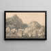 Cascade de Lodore, Cumberland - Joseph Mallord William Turner — framed artwork on a wall