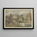 Wassermühle bei einem Bach - Joseph Mallord William Turner — gerahmtes Bild an der Wand