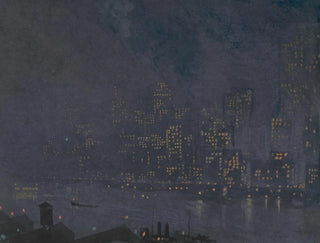 Wolkenkratzer bei Nacht - Joseph Pennell — Ansicht des Kunstwerks
