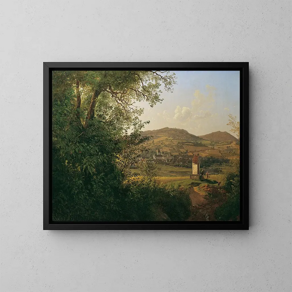 Ansicht von Pggstall - Joseph Rebell — gerahmtes Bild an der Wand