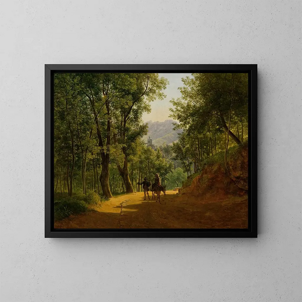Italienisches Landschaftsgemälde - Joseph Rebell — gerahmtes Bild an der Wand