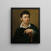 Selbstporträt - Joseph Rebell — gerahmtes Bild an der Wand
