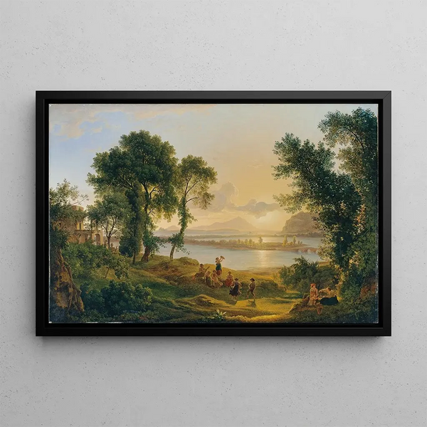 Joseph Rebell - Sonnenuntergang ber den Campi Flegrei gegen die Inseln Procida und Ischia Sonnenuntergang ber den Campi Elisi gegen die Insel Ischia.webp