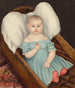 Baby in einem Weidenkorb - Joseph Whiting Stock — Ansicht des Kunstwerks