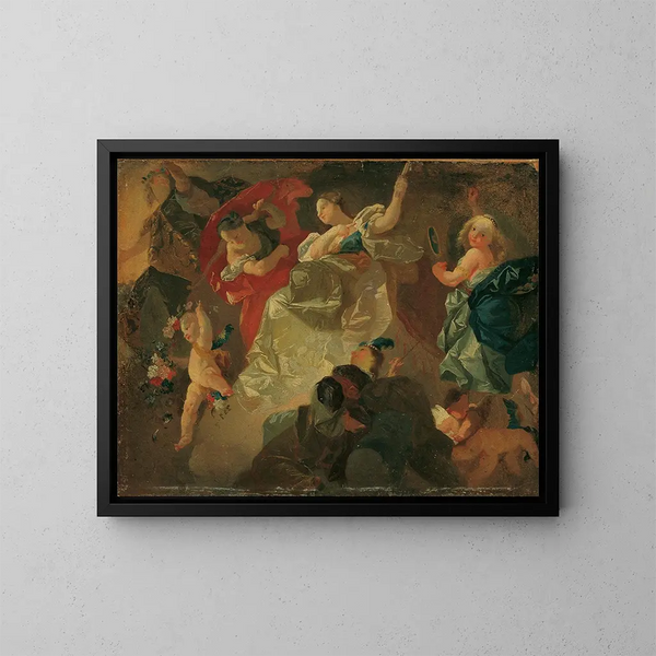 Les Vertus - Joseph Winterhalder le Jeune — gerahmtes Bild an der Wand