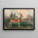 The Japanese Deer - Joseph Wolf — framed artwork on a wall