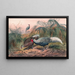 The Striped Pheasant - Joseph Wolf — framed artwork on a wall