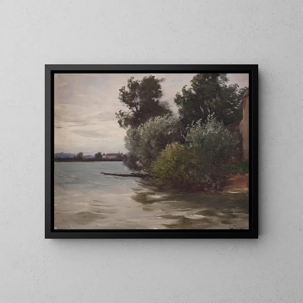 Am Chiemsee - Joseph Wopfner — gerahmtes Bild an der Wand