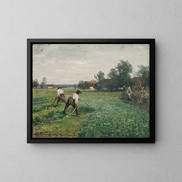 Erntezeit - Joseph Wopfner — gerahmtes Bild an der Wand