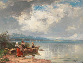 Joseph Wopfner - Fischer am Chiemseeufer.webp