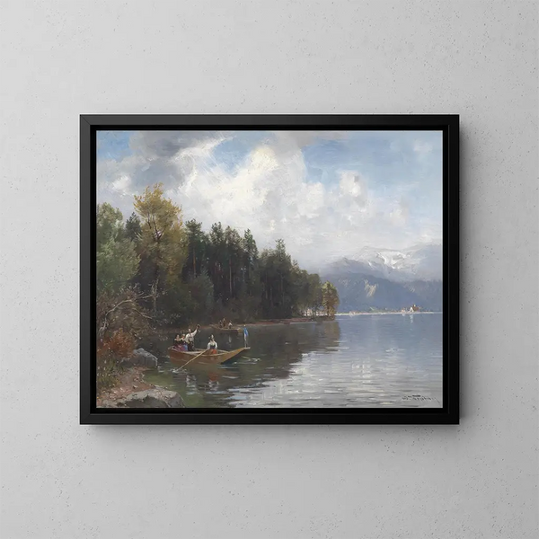 Partie au Walchensee - Joseph Wopfner — gerahmtes Bild an der Wand