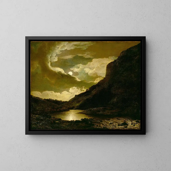 Matlock Tor au clair de lune - Joseph Wright de Derby — gerahmtes Bild an der Wand