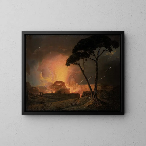 La Girandole annuelle au Castel Sant'Angelo à Rome - Joseph Wright de Derby — quadro incorniciato alla parete