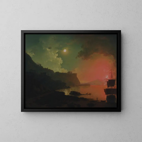 Vesuv aus Posillipo gesehen - Joseph Wright de Derby — gerahmtes Bild an der Wand