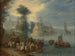 Paesaggio fluviale con figure - Joseph van Bredael — vista dell’opera